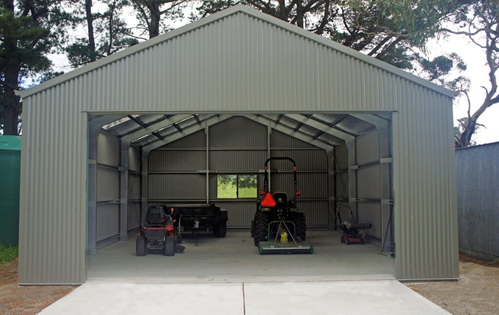 Gable Shed with 5m wide roller door
