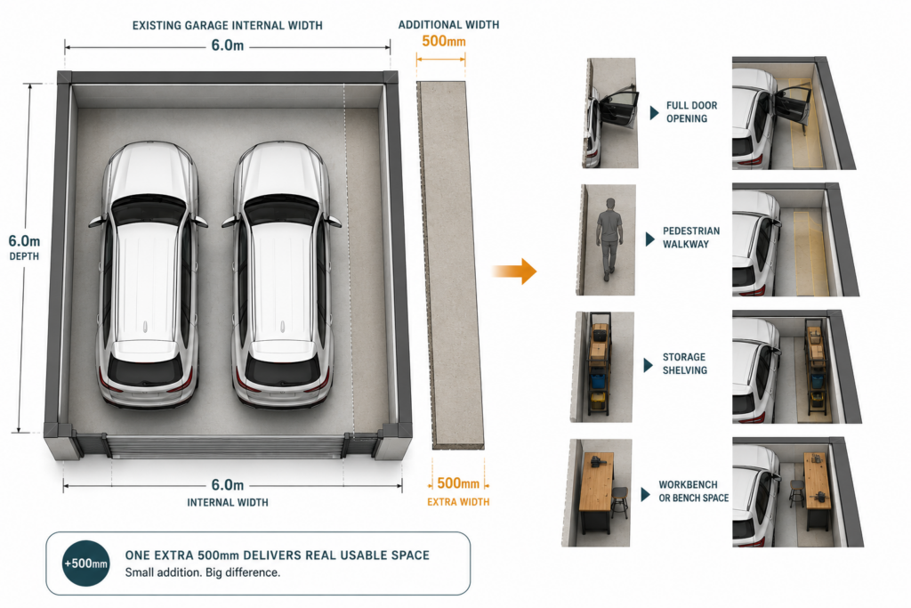 Two cars, one garage, and a door that won't fully open. Sound familiar? 3